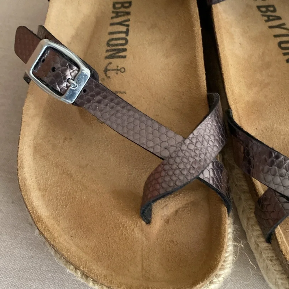Bayton Women's Espadrille Sandal Wrap Black 38 EU L7 M 5 like new condition